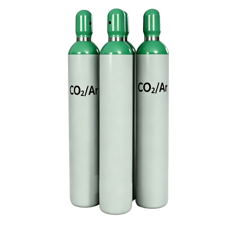 Mixed gases CO2/Ar in steel cylinder