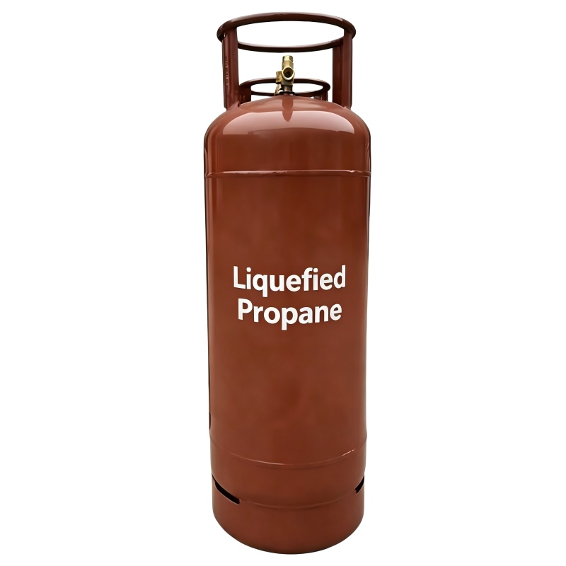 50KG liquefied propane gas cylinder, 118L industrial C3H8 tank for sale, China propane gas supplier
