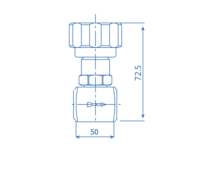 High Pressure Diaphragm Valve drawing